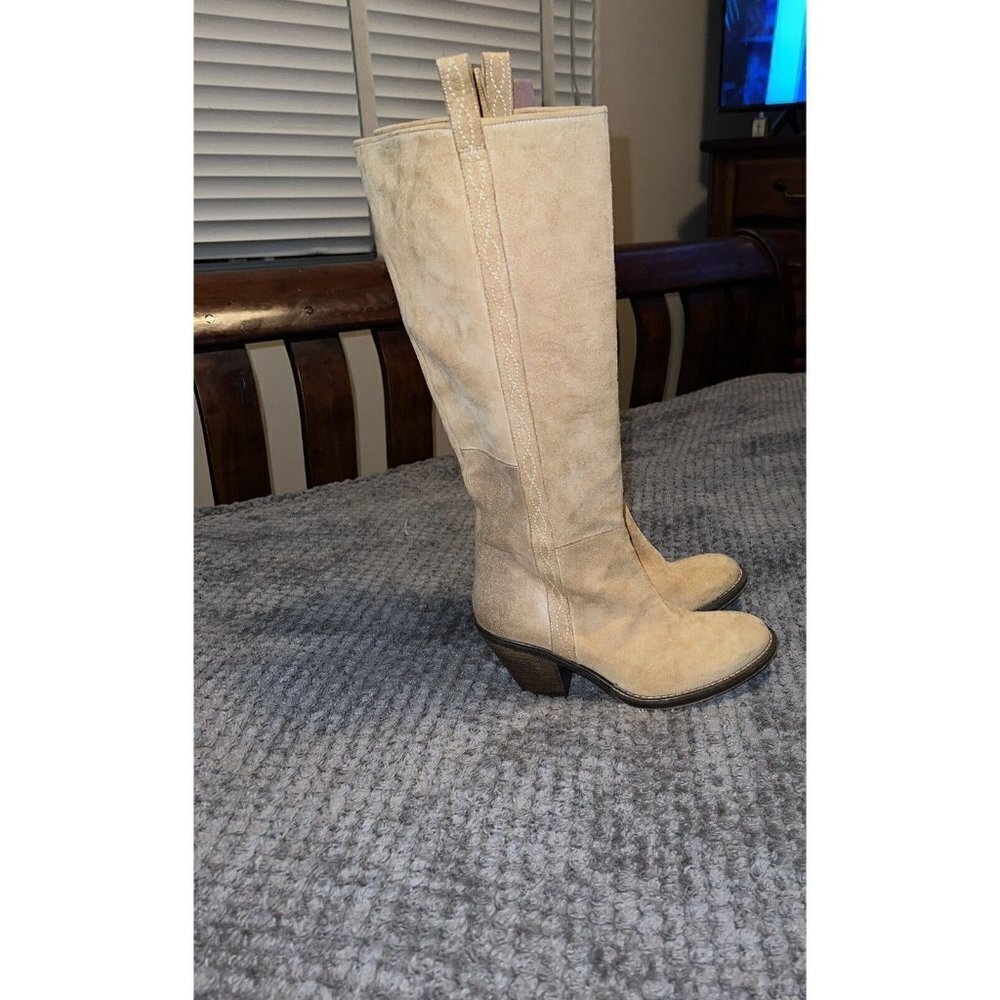 FORNARINA Suede Honey Cowgirl Style High Heel Boots Md in Italy Sz 36 - Picture 5 of 16